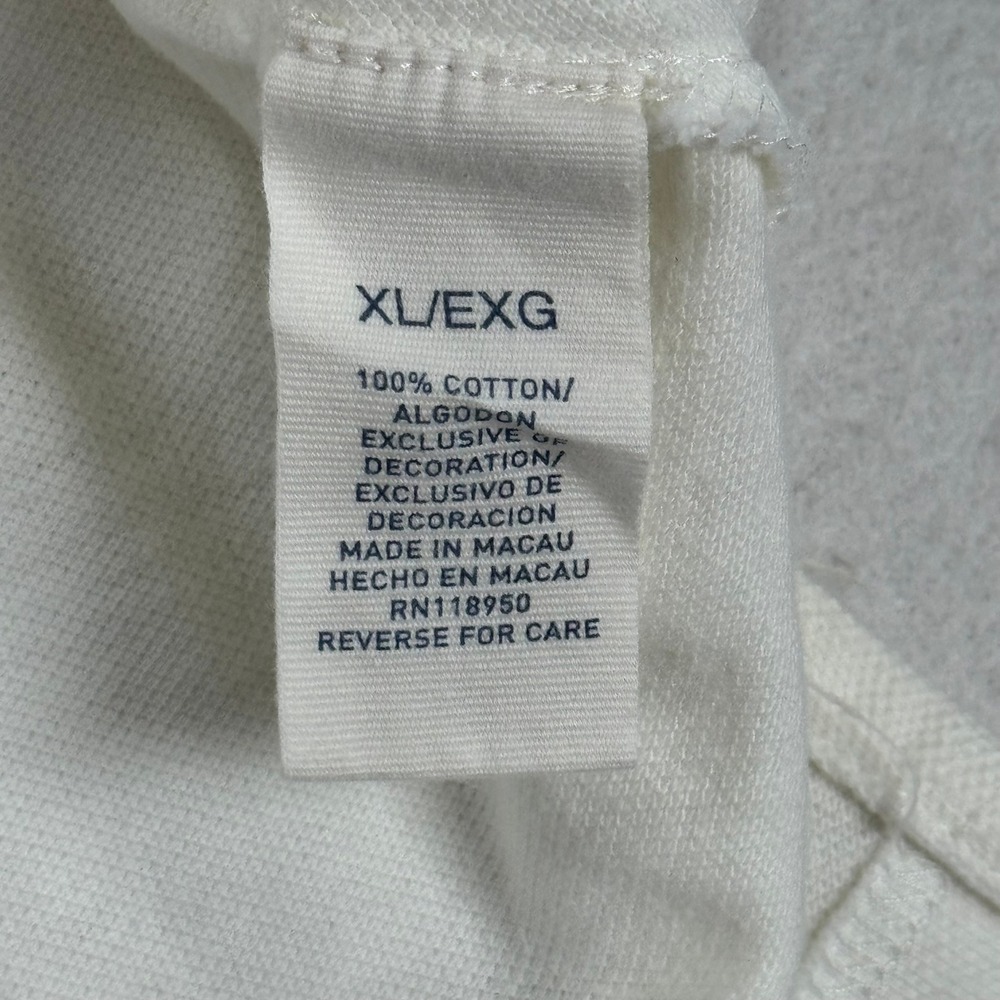 VTG Polo Jeans Ralph Lauren Womens XL White Cotton Preppy Short Sleeve Polo Y2K - Picture 7 of 8